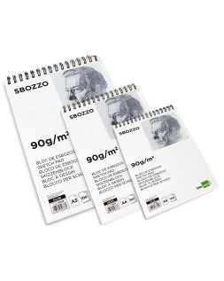 Bloc dibujo liderpapel esbozos espiral a5 148x210 mm 100 hojas 90 g sin recuadro