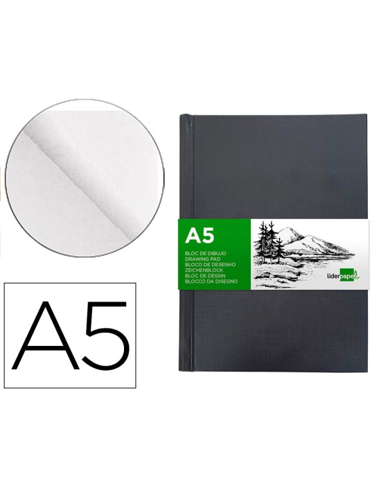 Bloc dibujo liderpapel esbozos encuadernado din a5 210x148 mm 100 hojas 100 g