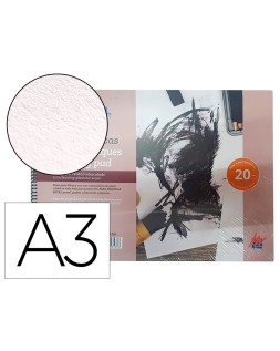 Bloc dibujo tecnica secas michel espiral din rtecon papel cristal intercalado 20 hojas gr/m2 297x420 mm