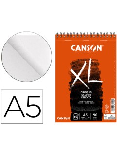Bloc dibujo croquis din a5 microperforado 14,8x21 cm 60 hojas grano fino 90 g