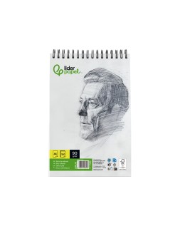 Bloc dibujo liderpapel esbozos espiral din a6 105x148mm 100 hojas 90 g sin recuadro
