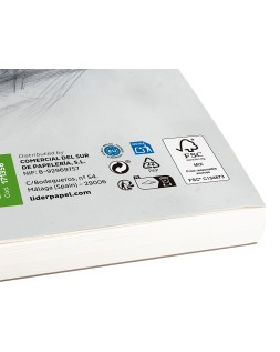 Bloc dibujo liderpapel esbozos espiral din a6 105x148mm 100 hojas 90 g sin recuadro