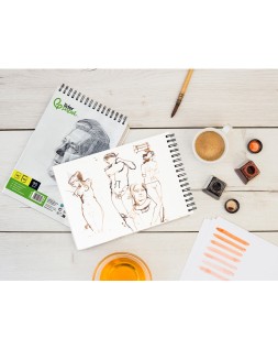 Bloc dibujo liderpapel esbozos espiral din a6 105x148mm 100 hojas 90 g sin recuadro