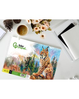 Bloc dibujo liderpapel artistico natura espiral 230x325mm 20 hojas 130g/m2 sin recuadro perforado