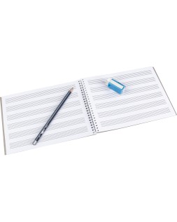 Bloc musica liderpapel pentagrama 3mm cuarto 20 hojas 100g/m2