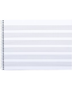 Bloc musica liderpapel para guitarra hexagrama 3 mm cuarto 20 hojas 100g/m2