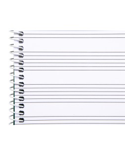 Bloc musica liderpapel para guitarra hexagrama 3 mm cuarto 20 hojas 100g/m2