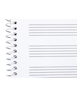 Bloc musica liderpapel pentagrama 3mm folio apaisado 20 hojas 100g/m2