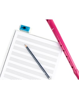 Bloc musica liderpapel pentagrama 3mm folio 20 hojas 100g/m2