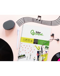 Bloc musica liderpapel pentagrama 3mm folio 20 hojas 100g/m2