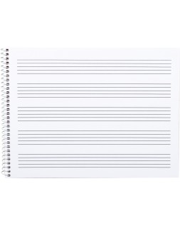 Bloc musica liderpapel pentagrama 4mm cuarto 20 hojas 100g/m2