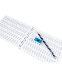 Bloc musica liderpapel pentagrama 4mm cuarto 20 hojas 100g/m2