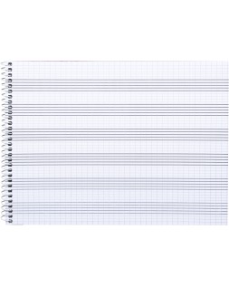 Bloc musica liderpapel combi pentagrama cuadriculado 2,5mm cuarto 20 hojas 100g/m2