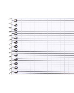 Bloc musica liderpapel combi pentagrama cuadriculado 2,5mm cuarto 20 hojas 100g/m2