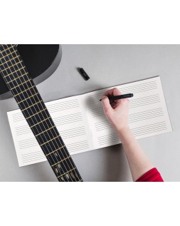 Bloc musica liderpapel pentagrama 5mm cuarto 20 hojas 100g/m2 grapado
