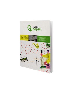 Bloc musica y canto liderpapel pentagrama interlineado 2 mm cuadricula 5mm din a4 24 hojas 100g/m2
