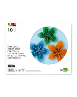 Bloc trabajos manuales liderpapel cartulina 240x315mm 10 hojas colores surtidos