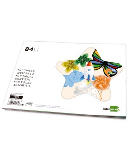 Bloc trabajos manuales liderpapel multiple 240x315mm 84 hojas colores surtidos