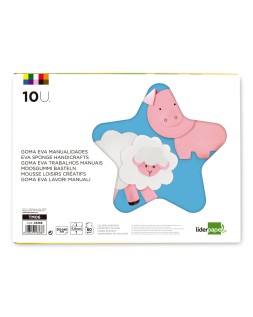 Bloc trabajos manuales liderpapel goma eva 240x315mm 10 hojas colores surtidos