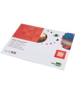 Bloc trabajos manuales liderpapel papel metalizado 240x315mm 10 hojas colores surtidos