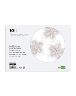 Bloc trabajos manuales liderpapel cartulina 240x315mm 10 hojas color blanco