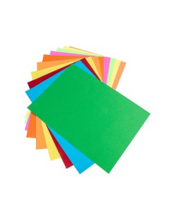 Bloc trabajos manuales liderpapel cartulina 240x315mm 10 hojas 5 colores neon + 5 colores intensos