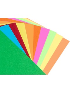 Bloc trabajos manuales liderpapel cartulina 240x315mm 10 hojas 5 colores neon + 5 colores intensos