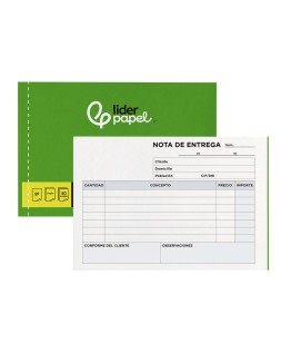 Talonario liderpapel entregas 8º original y copia t228 apaisado