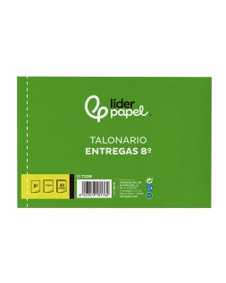 Talonario liderpapel entregas 8º original y copia t228 apaisado