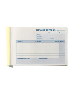 Talonario liderpapel entregas 8º original y copia t228 apaisado