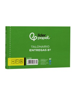 Talonario liderpapel entregas 8º original y 2 copias t328 apaisado