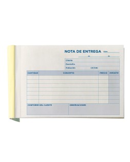 Talonario liderpapel entregas 8º original y 2 copias t328 apaisado