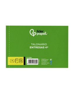 Talonario liderpapel entregas cuarto original y 2 copias t329 apaisado