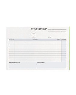 Talonario liderpapel entregas cuarto original y 2 copias t329 apaisado