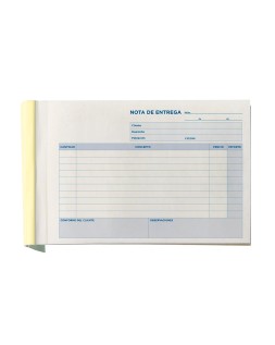 Talonario liderpapel entregas cuarto original y 2 copias t329 apaisado