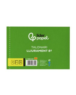 Talonario liderpapel entregas 8º original y copia t228 apaisado texto en catalan