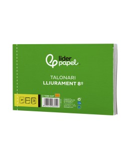 Talonario liderpapel entregas 8º original y copia t228 apaisado texto en catalan