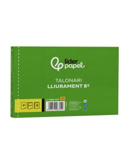 Talonario liderpapel entregas 8º original y copia t228 apaisado texto en catalan