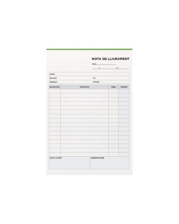 Talonario liderpapel entregas cuarto original y copia t226 texto en catalan
