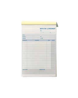 Talonario liderpapel entregas cuarto original y copia t226 texto en catalan