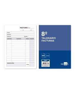 Talonario liderpapel facturas octavo -sin iva- 101