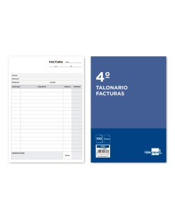 Talonario liderpapel facturas cuarto original t117 sin i.V.A
