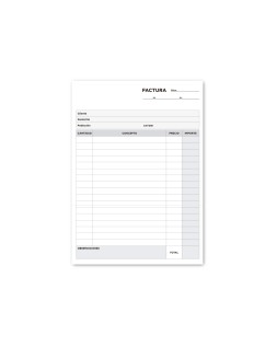 Talonario liderpapel facturas cuarto original t117 sin i.V.A