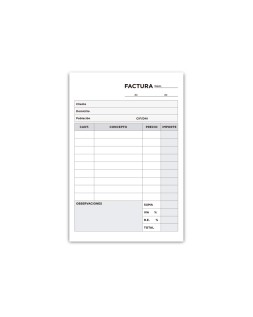 Talonario liderpapel facturas 8º original y copia t200 con i.V.A