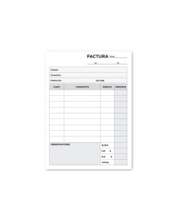 Talonario liderpapel facturas 8º original y 2 copias t300 con i.V.A