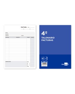 Talonario liderpapel facturas cuarto original y 2 copias t316 con i.V.A