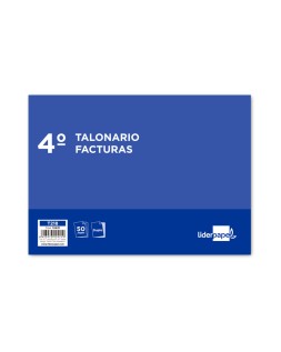 Talonario liderpapel facturas cuarto original y copia t218 apaisado con i.V.A