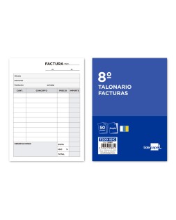 Talonario liderpapel facturas 8º original y copia t200 con i.G.I.C