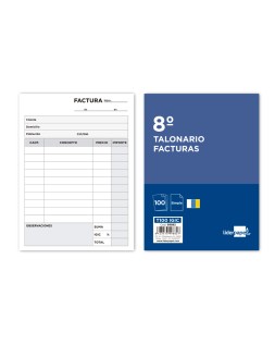 Talonario liderpapel facturas 8º original t100 con i.G.I.C