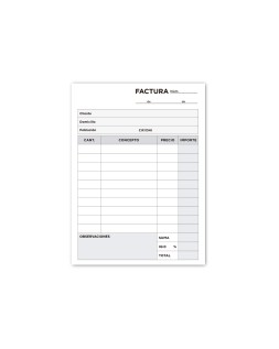 Talonario liderpapel facturas 8º original t100 con i.G.I.C